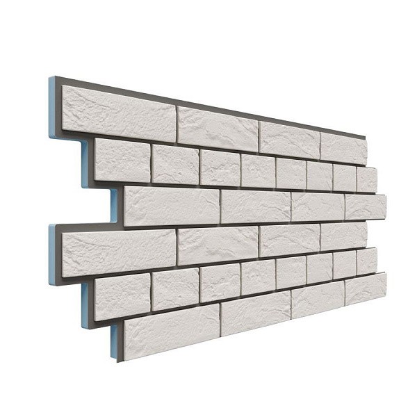 Фасадная термопанель Доломит Венецианский кирпич 20 мм Белый купить в Братске