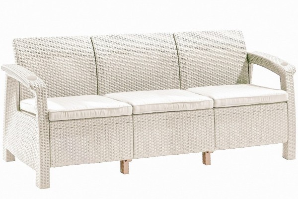 Трёхместный диван  Yalta Sofa 3 Seat белый купить в Братске