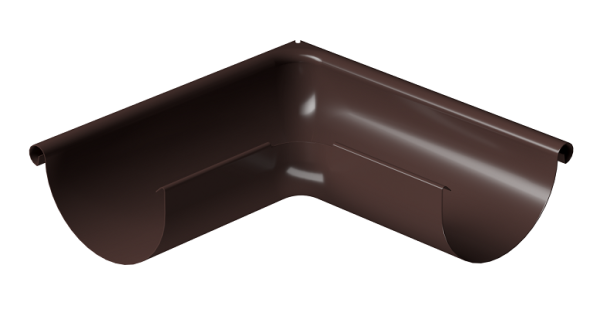 Угол внешний 90° D125 Döcke STAL PREMIUM Шоколад, (RAL 8019) купить в Братске