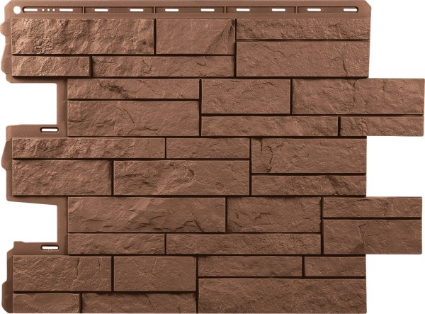 Фасадная панель Альта-Профиль Шотландия Терракотовый купить в Братске