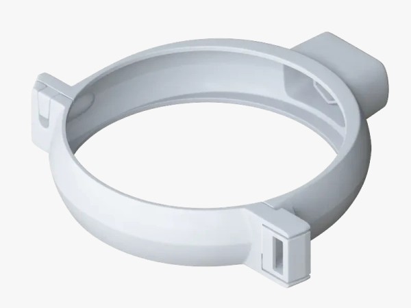 Водосток Альта-Профиль ПВХ – Хомут трубы (белый) купить в Братске