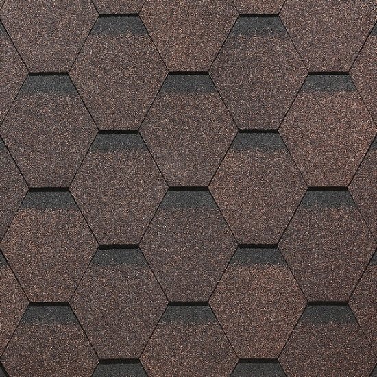 Гибкая черепица Docke, коллекция Сота – Коричневый купить в Братске