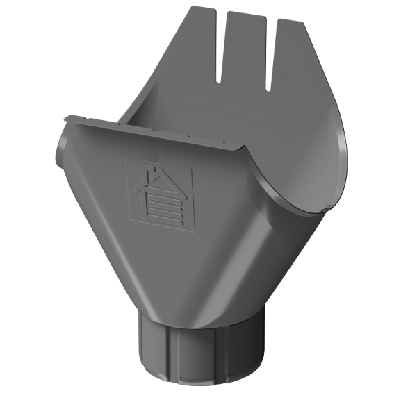 Воронка желоба D125 Döcke STAL PREMIUM Графит, (RAL 7024) купить в Братске