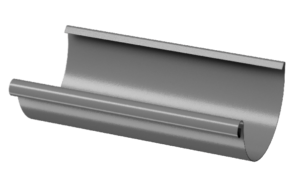 Желоб полукруглый D125 3 м Döcke STAL PREMIUM Графит, (RAL 7024) купить в Братске