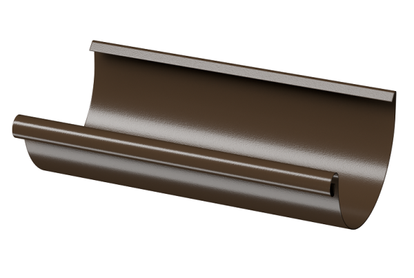 Желоб полукруглый D125 3 м Döcke STAL PREMIUM Каштан, (RAL 8017) купить в Братске