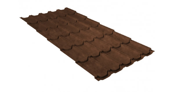 Металлочерепица квинта плюс GL 0,5 Safari Twincolor Brown купить в Братске