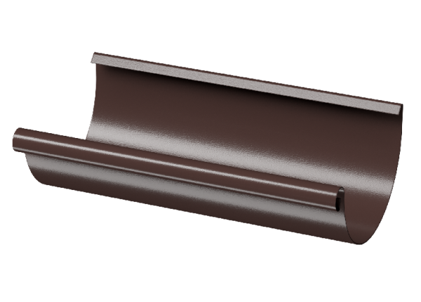 Желоб полукруглый D125 3 м Döcke STAL PREMIUM Шоколад, (RAL 8019) купить в Братске