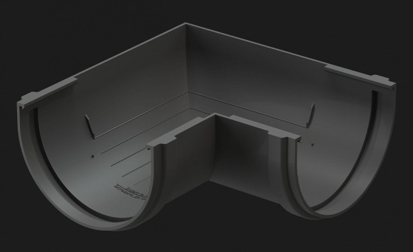 Угол желоба универсал 90˚ Docke Premium ПВХ - Графит купить в Братске