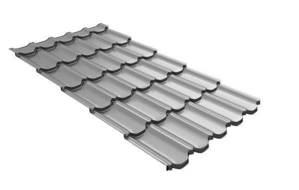 Металлочерепица квинта плюс с 3D резом 0,45 PE RAL 7004 сигнальный серый купить в Братске