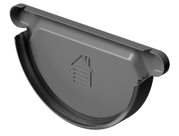 Заглушка желоба D125 Döcke STAL PREMIUM Графит, (RAL 7024) купить в Братске