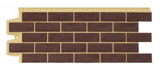 Фасадная панель Grand Line Состаренный кирпич Элит каштан, ШОВ песочный купить в Братске