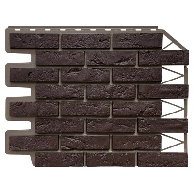 Фасадная панель FineBer, Кирпич Баварский, Темно коричневый