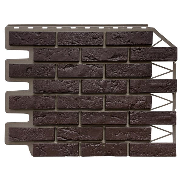 Фасадная панель FineBer, Кирпич Баварский, Темно коричневый купить в Братске