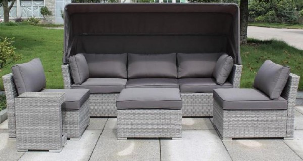 Диван-Трансформер AFINA плетеный из иск. ротанга AFM-320G Grey купить в Братске