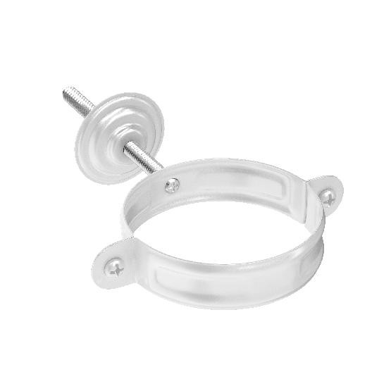 Водосток Aquasistem, система 150/100 - Комплект крепления трубы RAL 9003 Белый купить в Братске