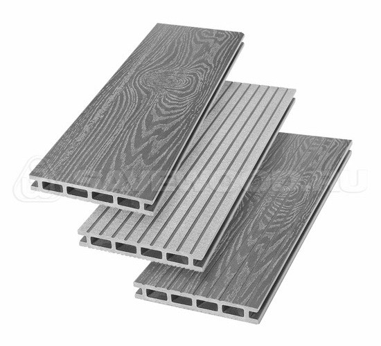 Террасная доска из ДПК SW Carpinus (T) — двухсторонняя пепельный купить в Братске