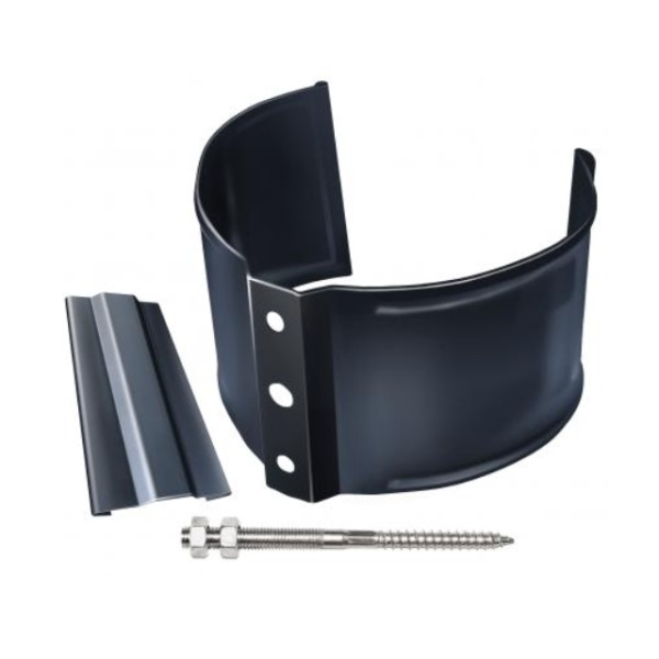 Водосток Grand Line 150x100 – Хомут трубы (на камень) RAL 7024 купить в Братске