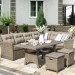 Комплект мебели AFINA плетеной из иск. ротанга AFM-307B Beige купить в Братске