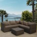 Комплект мебели AFINA плетеной из иск. ротанга YR825A Brown/Beige купить в Братске