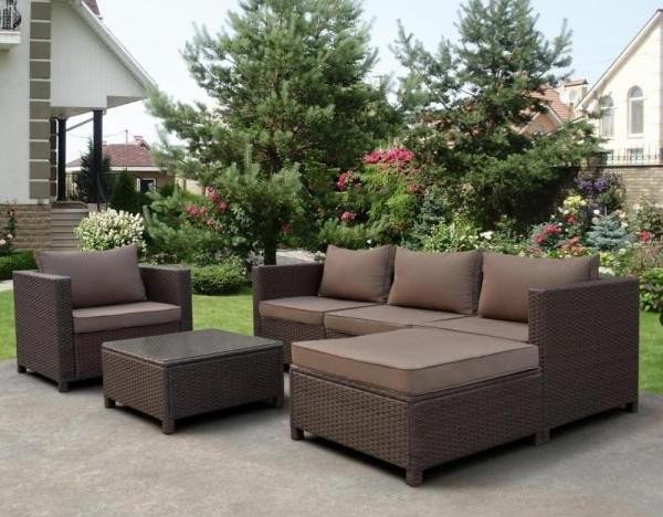 Комплект мебели AFINA плетеной из иск. ротанга YR821A Brown/Beige купить в Братске