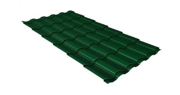 Металлочерепица кредо 0,5 Satin RAL 6005 зеленый мох купить в Братске