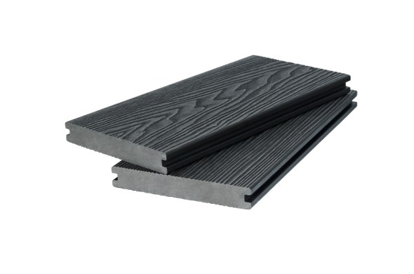 Доска террасная 3D фактура дерева POLIVAN GROUP двухсторонняя полнотелая SINGARAJA чёрный купить в Братске