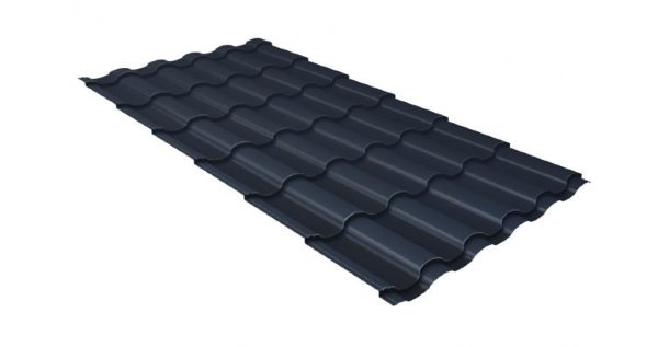 Металлочерепица кредо 0,5 Satin RAL 7024 мокрый асфальт купить в Братске