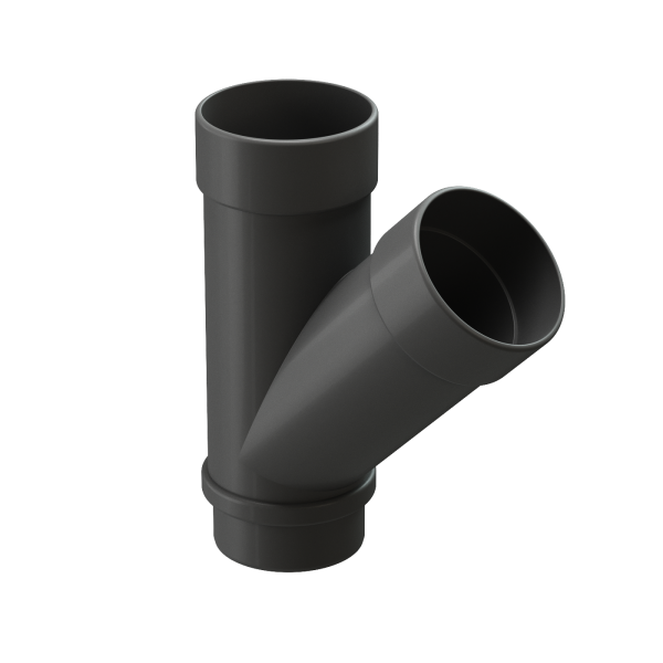 Тройник 45˚ для водосточной трубы Docke Lux ПВХ - Графит купить в Братске