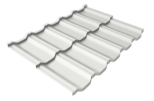 Металлочерепица модульная Квинта Uno Grand Line c 3D резом 0,5 Satin RAL 9003 сигнальный белый купить в Братске