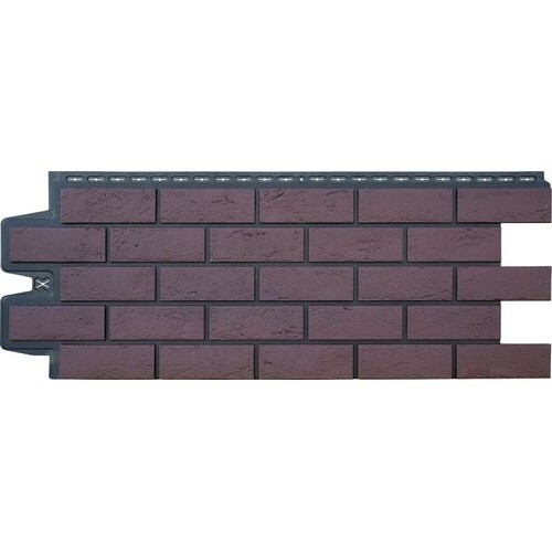 Фасадная панель Grand Line Состаренный кирпич Элит каштан, ШОВ черный купить в Братске