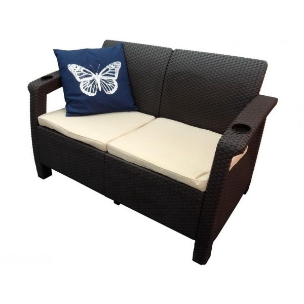 Двухместный диван Yalta Sofa Seаt венге купить в Братске