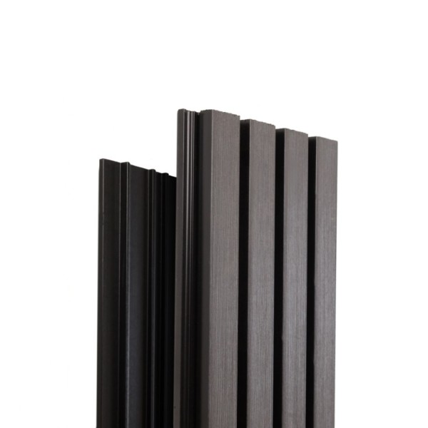 Фасадная доска Ecodecking Техно реечная 200х26х3000 Графит купить в Братске