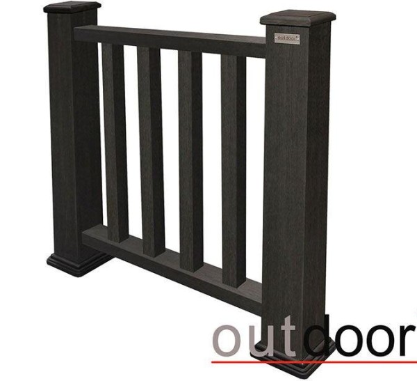 Ограждение из ДПК Outdoor Классик 3D STORM чёрный купить в Братске