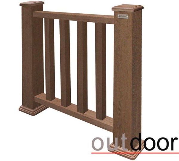 Ограждение из ДПК Outdoor Классик 3D STORM коричневый микс купить в Братске