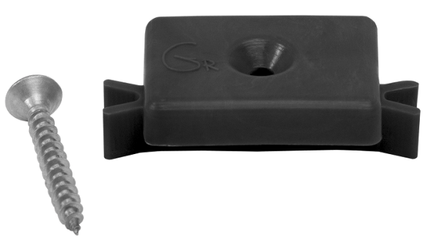 Пластиковая клипса с саморезом, Grinder шовный монтаж 5 mm чёрный купить в Братске