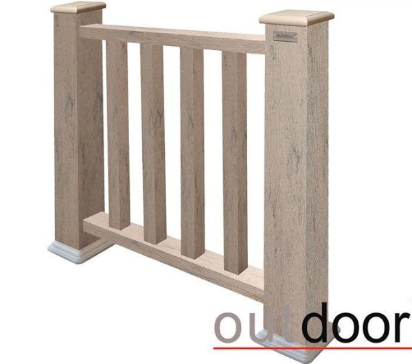Ограждение из ДПК Outdoor Классик 3D STORM серый микс купить в Братске