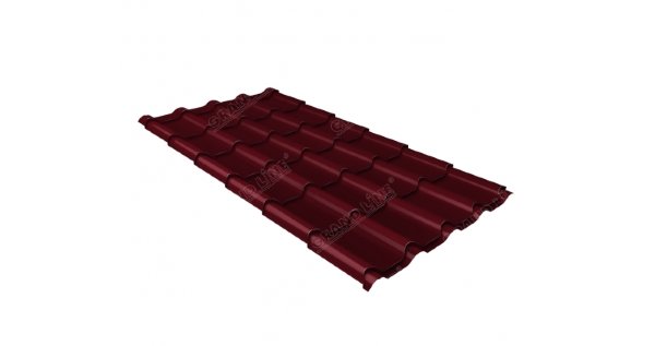 Металлочерепица камея 0,5 Satin RAL 3005 красное вино купить в Братске