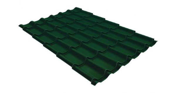 Металлочерепица классик 0,5 Satin RAL 6005 зеленый мох купить в Братске