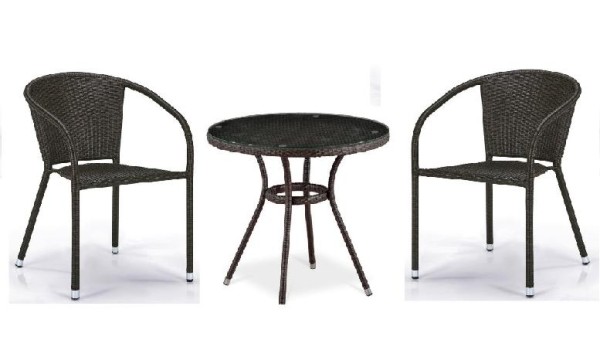 Комплект плетеной мебели AFINA из иск. ротанга Асоль-7 T282ANT/Y137C-W53 Brown 2Pcs купить в Братске