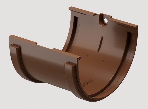 Соединитель желобов ПВХ Docke STANDART Светло-коричневый купить в Братске