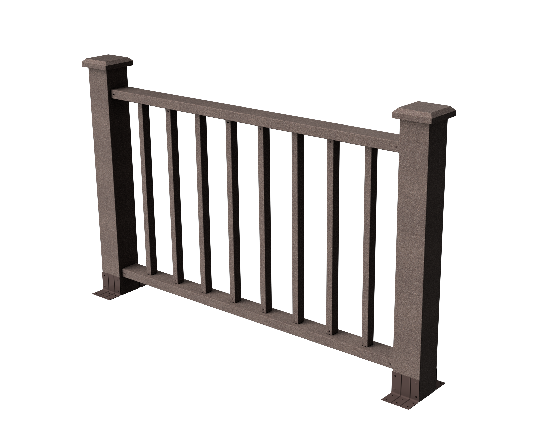 Ограждения декоративное ДПК GRINDERDECO Альма 1500 со скрытым крепежом венге купить в Братске