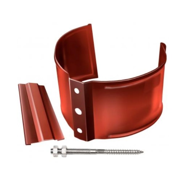 Водосток Grand Line 125x90 – Хомут трубы (на кирпич) RAL 8004 купить в Братске