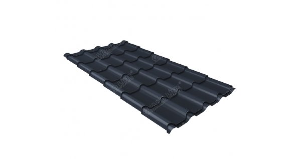 Металлочерепица камея 0,5 Satin RAL 7024 мокрый асфальт купить в Братске