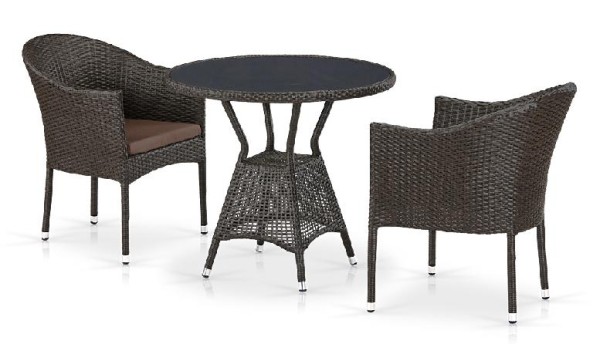 Комплект плетеной мебели AFINA из иск. ротанга T707ANS/Y350-W53 Brown 2Pcs купить в Братске