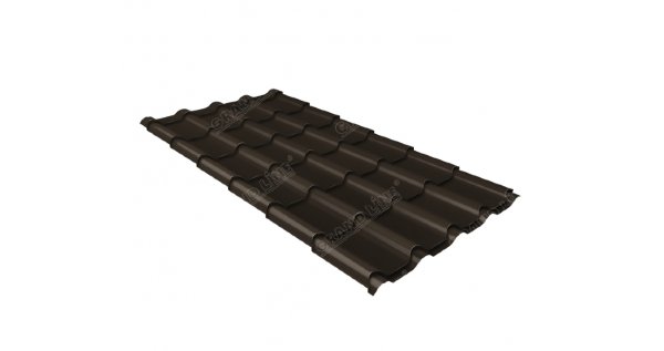 Металлочерепица камея 0,5 Satin RR 32 темно-коричневый купить в Братске