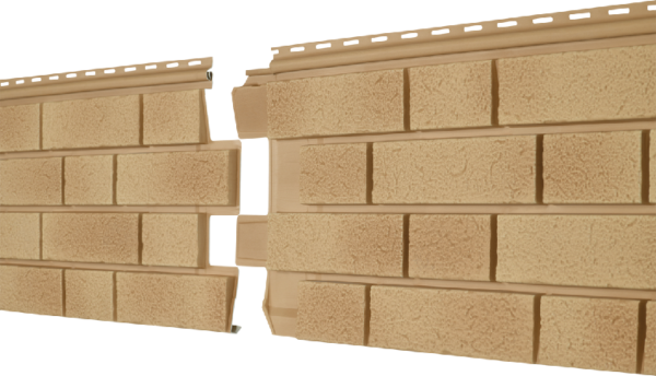 Фасадная панель Ю-пласт Стоун Хаус S-Lock Клинкер Балтик светлая медь купить в Братске