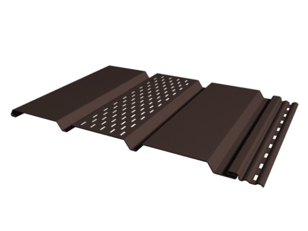 Софит к сайдингу ПЕРФОРАЦИЯ ПО ЦЕНТРУ TECOS ТЁМНЫЙ-КАШТАН купить в Братске