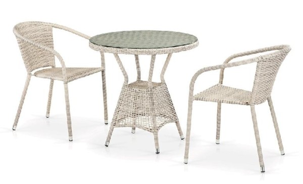 Комплект плетеной мебели AFINA из иск. ротанга T705ANT/Y137C-W85 Latte 2Pcs купить в Братске