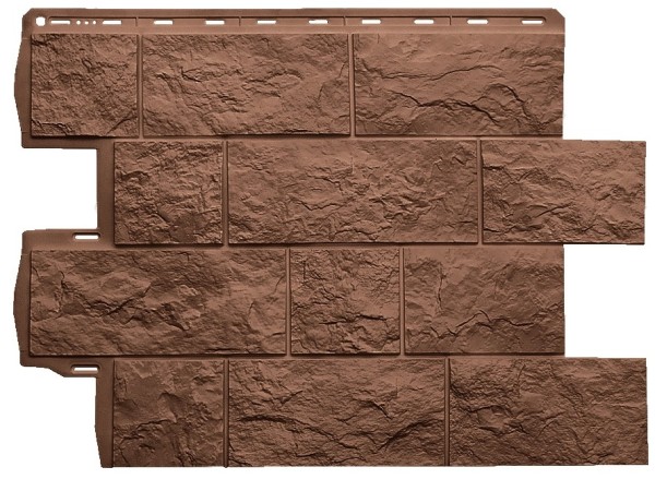 Фасадная панель Альта-Профиль Туф ЭКО Терракотовый купить в Братске