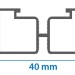 Лага алюминиевая KRONEX 40x15x3000 мм опорная Slim купить в Братске